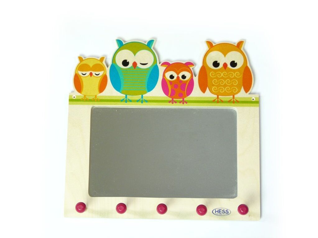 Miroir / porte manteau hiboux