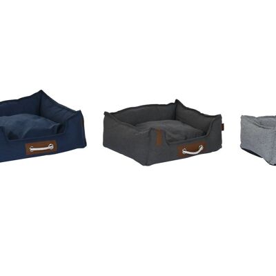 PET BED SET 3 POLYESTER 68X59X20 NAVY BLUE RM205863