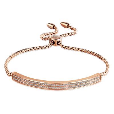 ADRIANA - bracciale - oro rosa - zirconi (trasparenti)