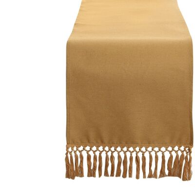 RECYCLED COTTON TABLE RUNNER 40X140 MUSTARD TX210393