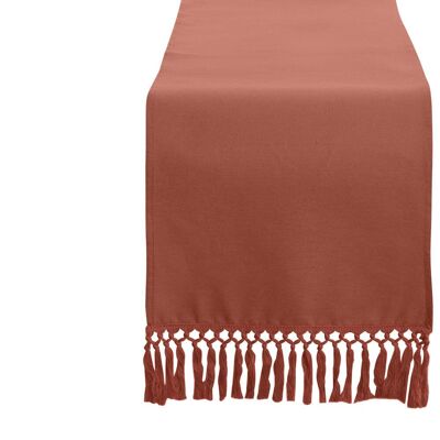 RECYCLED COTTON TABLE RUNNER 40X140 TERRACOTTA TX210394