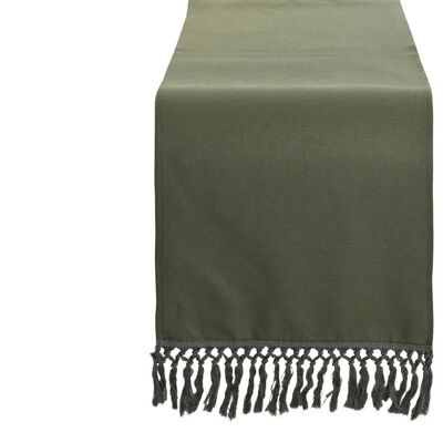 RECYCLED COTTON TABLE RUNNER 40X140 GREEN TX210395