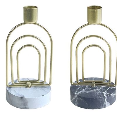 CANDELABRA IN METALLO CEMENTO 8X8X16 2 SURT. PV206452