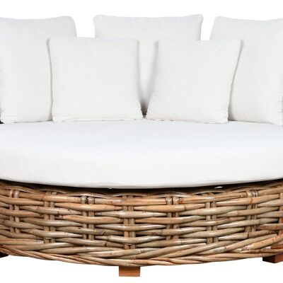 CHILL OUT RATTAN BED 153X153X65 MATTRESS AND 5 CUSHIONS MB213856