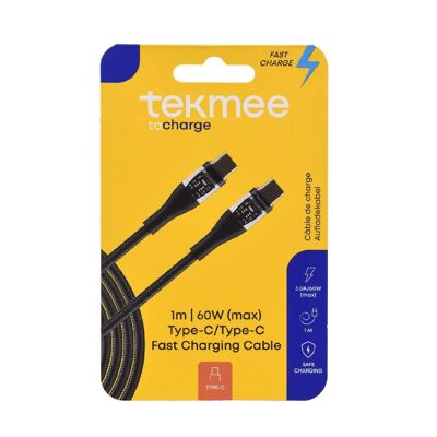 Cavo Tekmee Tipo C / Tipo C 1 m 60 W