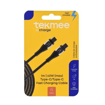 Câble Tekmee Type C / Type C 1m 60W 1