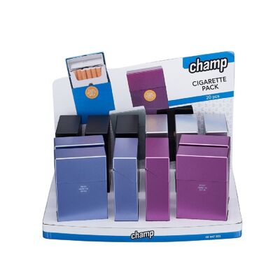 Push-Box aus Kunststoff für 20 Zigaretten