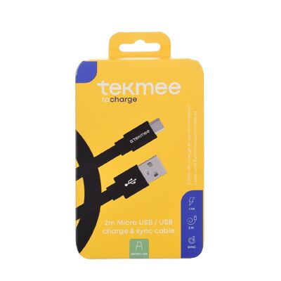 Tekmee Samsung Galaxy Micro USB Charging Cable 2m