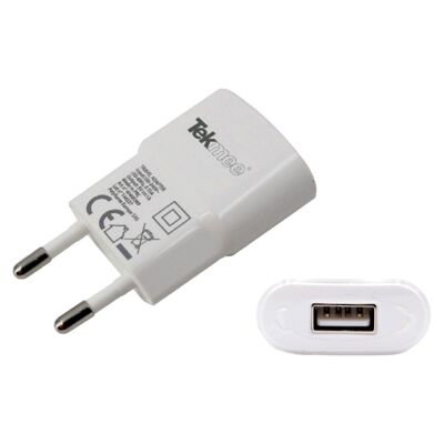 Enchufe de cargador de pared USB blanco Tekmee