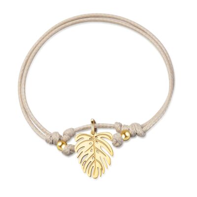 JUNGLE - bracelet nude - gold