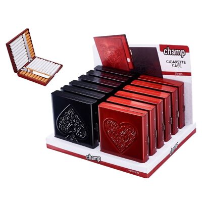 Heart Metal 20 Cigarette Case