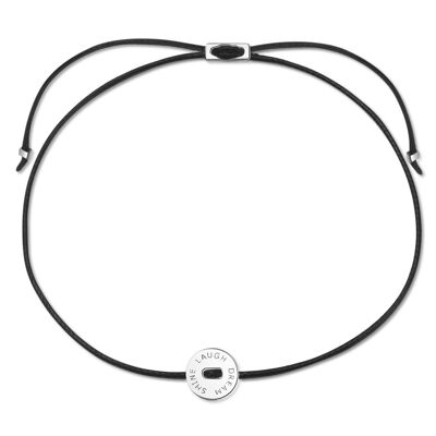 LALIE - bracelet noir / argent - argent