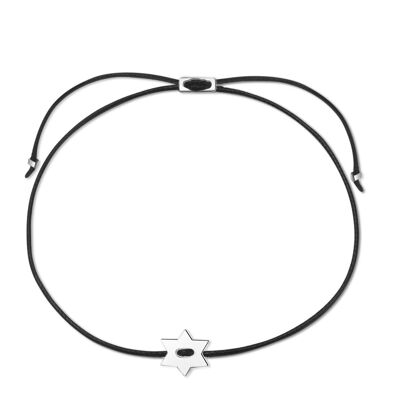 LANA - bracelet noir / argent - argent