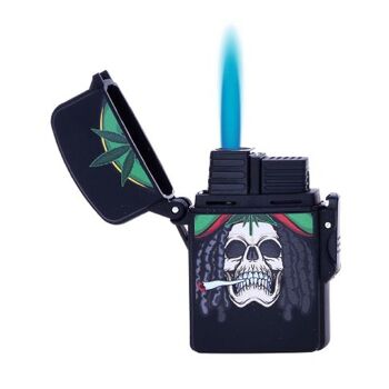 Briquet Tempête Rasta Skulls 2