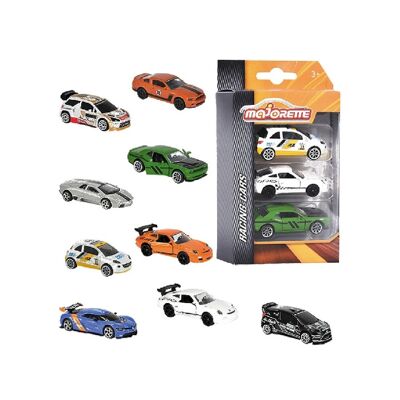 Juego de 3 coches de carreras.