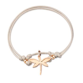 LIBELLULE - bracelet nude - or rose