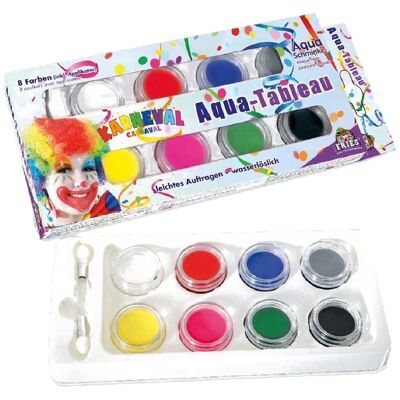 Karnevals-Make-up 8 Farben mit Applikator