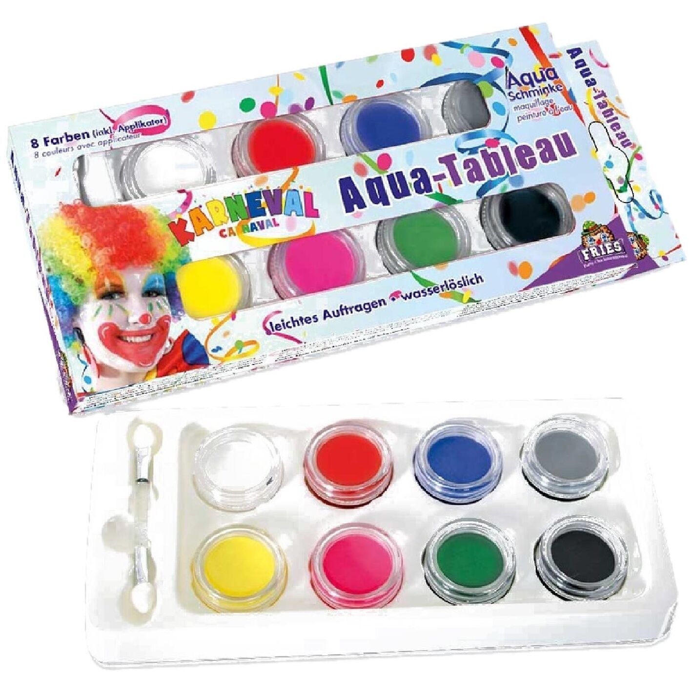 Trucco Carnevale 8 Colori con Applicatore
