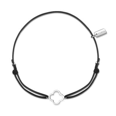 LISE - bracelet noir / argent - argent