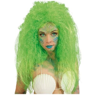 Crazy Wuschel Gruen Carnival Wig