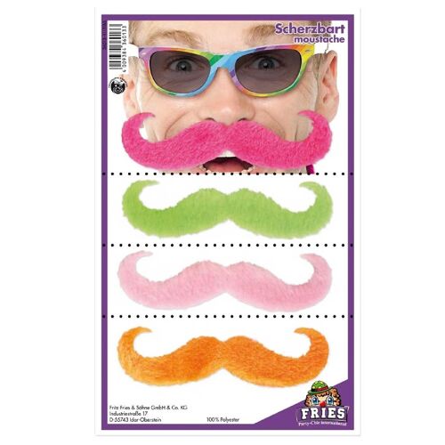 Fausse Moustache Colorée Carnaval