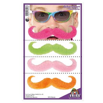 Fausse Moustache Colorée Carnaval