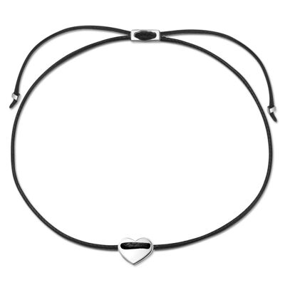 LUCIE - bracelet black / silver - silver