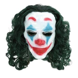 Demi-Masque Clown Avec Cheveux