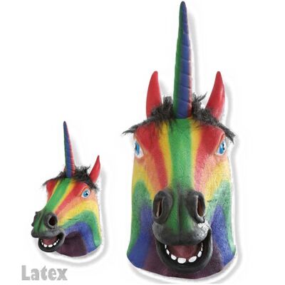 Máscara de unicornio colorido