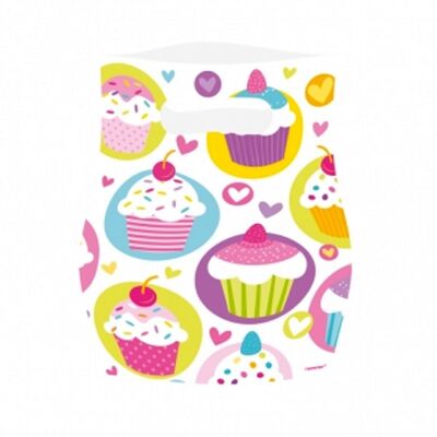 Cupcake 6 sacchetti per feste di compleanno