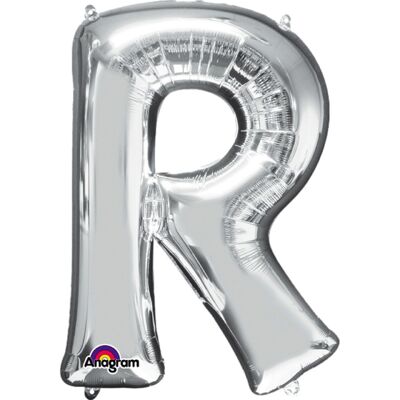 Foil Balloon Letter “R” Silver