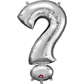 Ballon Aluminium Symbole "?" Argent