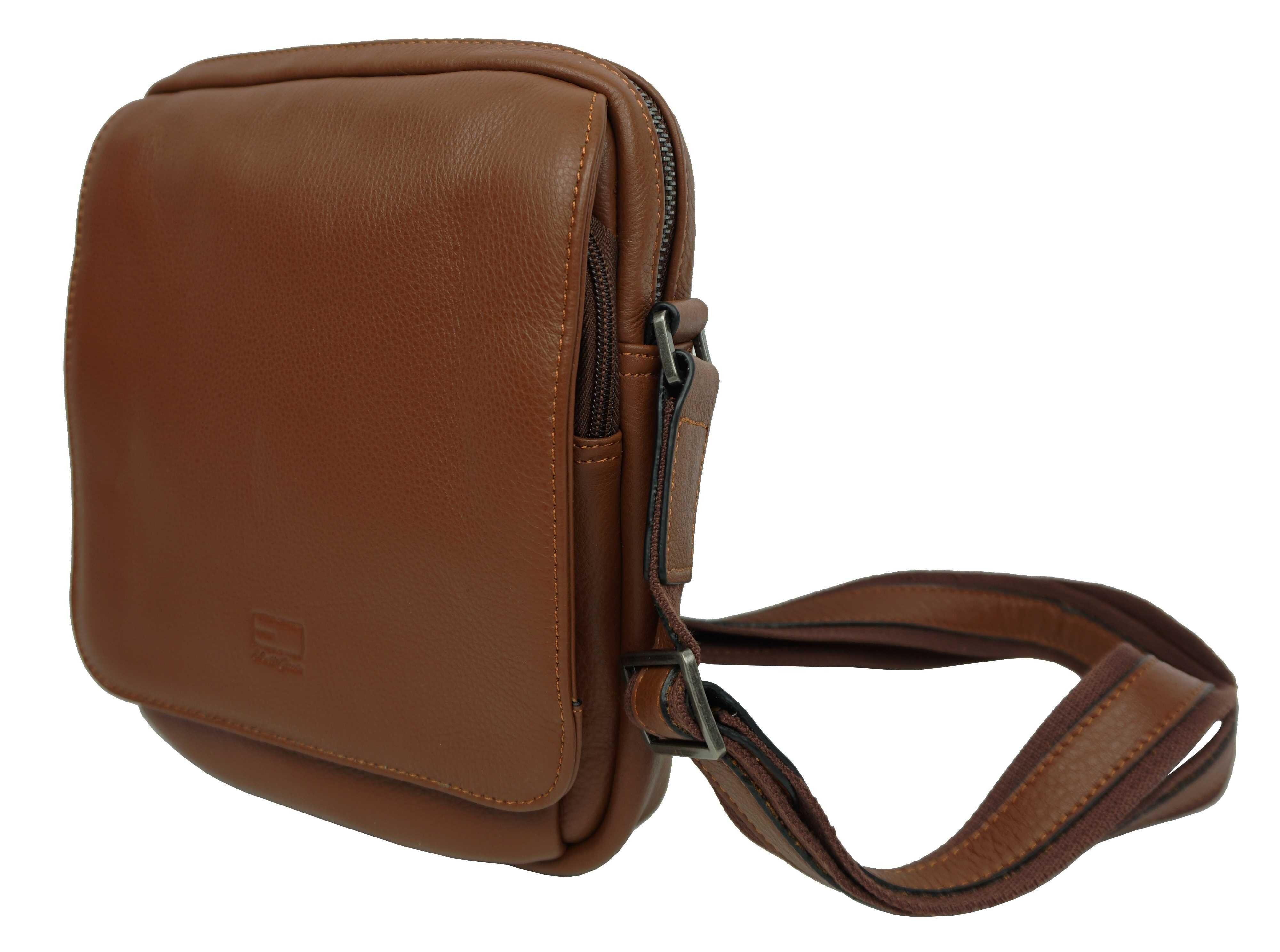 Borsa in pelle con patta Eliott Clarke 39602