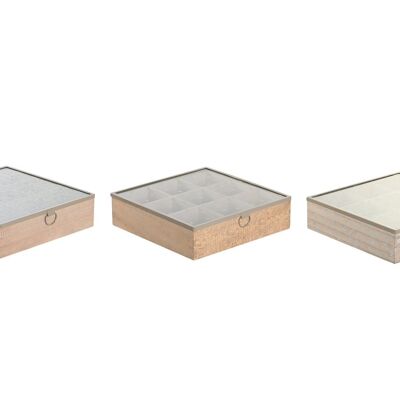 INFUSIONSBOX MDF GLAS 24X24X6,5 3 SORTIMENTE. PC204225