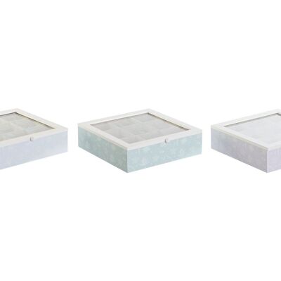 Caja Infusiones Mdf Cristal 24X24X6,5 3 Surt. PC208174