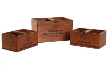 Coffret 3 Sapin 35x25x20 Imprimé Marron DC214087 4