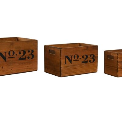 Box-Set mit 3 Tannenbäumen, 37 x 27 x 23 cm, bedruckt mit Tafel, DC214095
