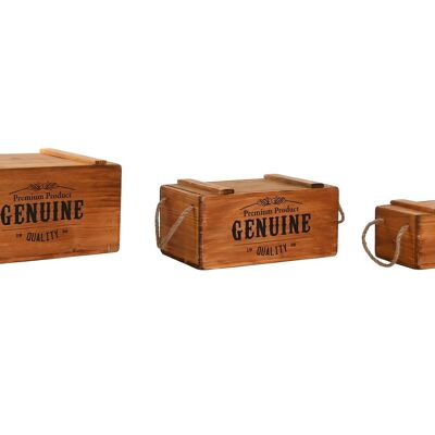 BOX SET 3 TANNENBAUM 38X24X20 BEDRUCKT MIT GRIFF UND DECKEL DC214097