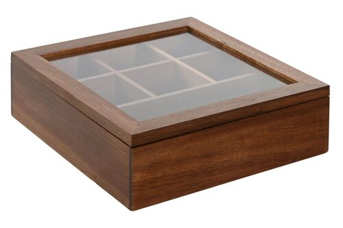 Caja Infusiones Acacia Cristal 20,5X20,5X6,5 7Comp PC212756