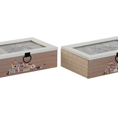 INFUSION BOX MDF 23X15X7 LITTLE HOUSES 2 ASSORTMENTS. PC204230