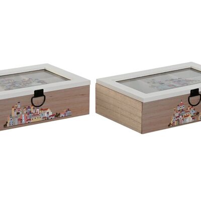 INFUSION BOX MDF 23X15X7 LITTLE HOUSES 2 ASSORTMENTS. PC204230
