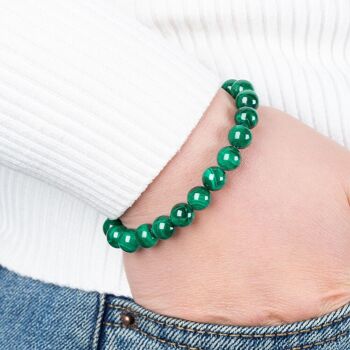 Bracelet Malachite - Connexion avec la nature et l'élégance terrestre 2