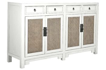 BUFFET ORME RATAN 168X42,5X100 BLANC MB211852