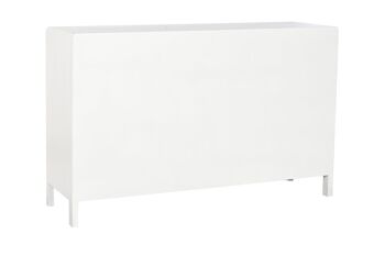 BUFFET EN VERRE PAULOWNIA 120X36X76 BLANC MB210683 9