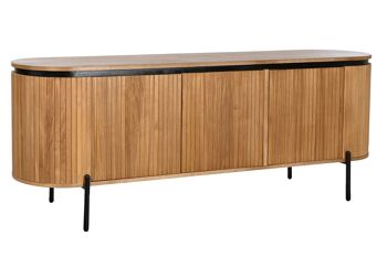 Buffet Métal Paulownia 170x40x80 30.19 Naturel MB208696 1