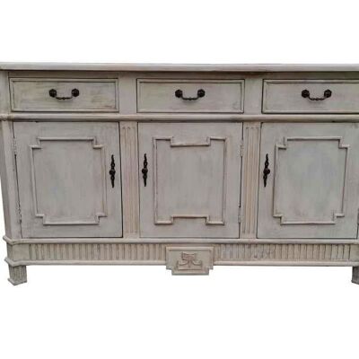 Buffet Pino 160X45X90 Envejecido Blanco MB204859