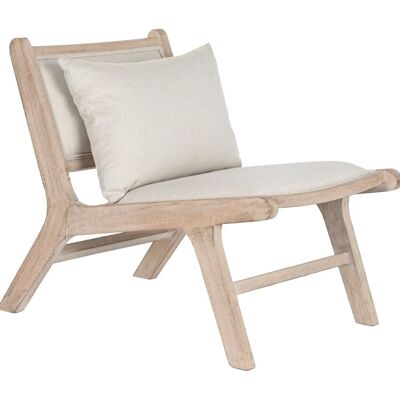 POLYESTER FIR ARMCHAIR 57X83X71.5 BEIGE MB203399