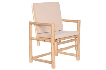 FAUTEUIL COTON EUCALYPTUS 61X50X90 BLANC MB208913 1