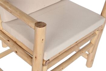 FAUTEUIL COTON EUCALYPTUS 61X50X90 BLANC MB208913 2