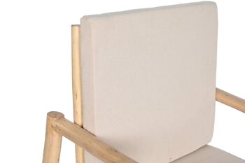 FAUTEUIL COTON EUCALYPTUS 61X50X90 BLANC MB208913 3